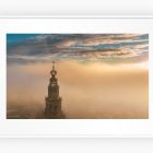 Foto van de Martinitoren in mist - Schilderij